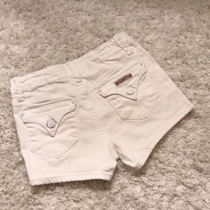 Girls Hudson white denim shorts